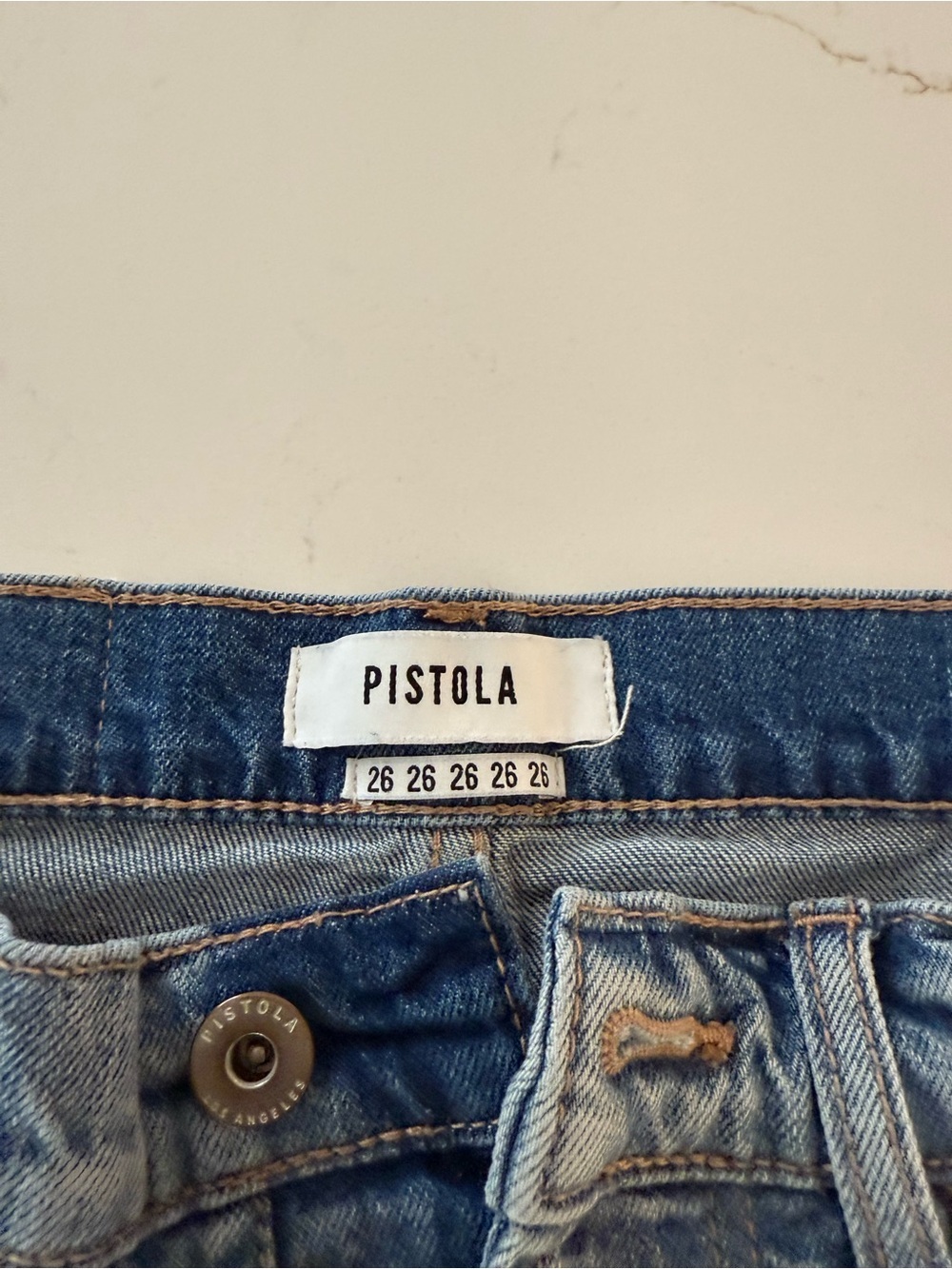 Pistola Distressed Cropped Straight Leg Jeans Size 26 - Picture 4 of 8